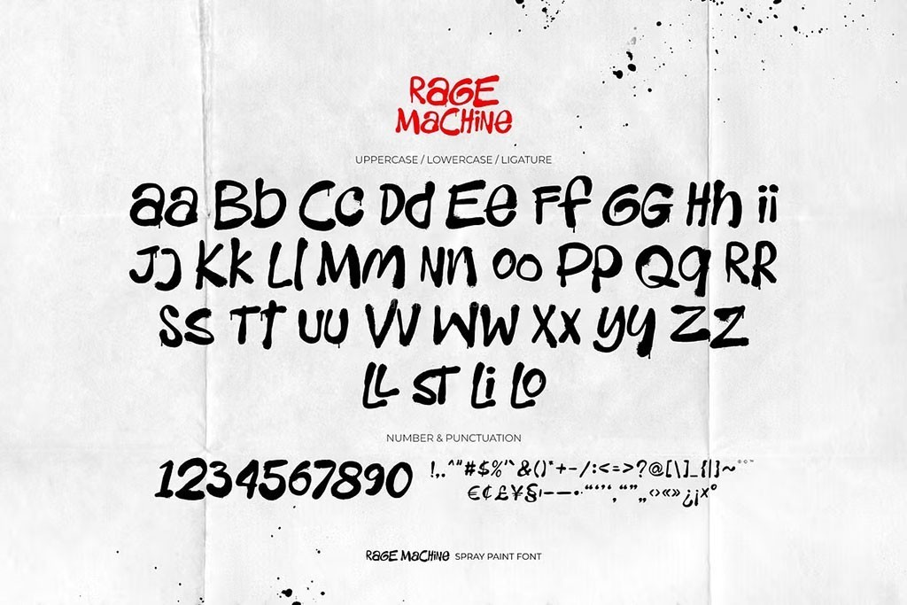 Rage Machine 手绘涂鸦喷绘字体
